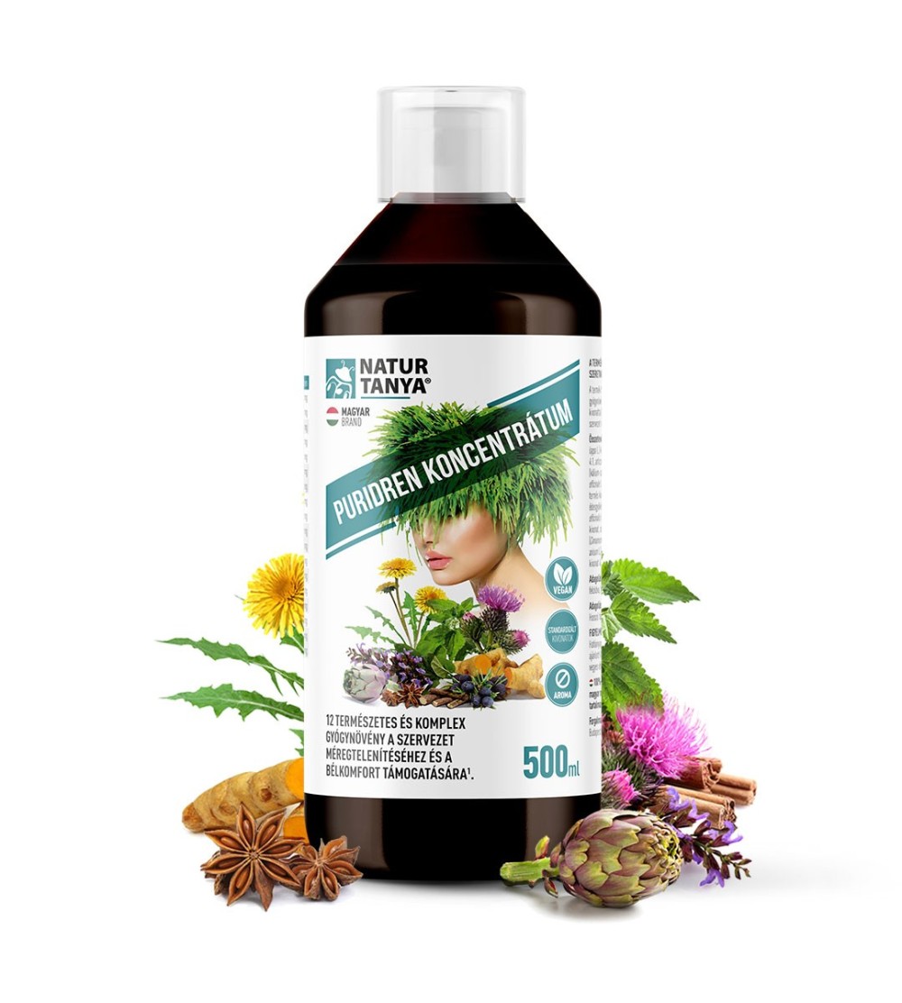 Natur Tanya® Puridren koncentrátum - 12 gyógynövénnyel, 500 ml