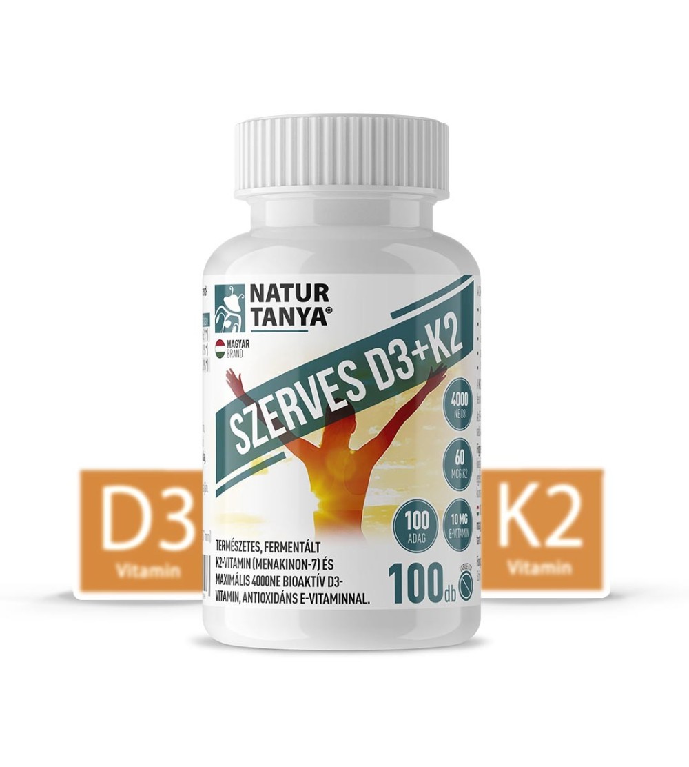 Natur Tanya® Szerves D3 és K2-vitamin 100 db