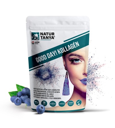Natur Tanya® GOOD DAY! Kollagén por frissítő áfonya ízben