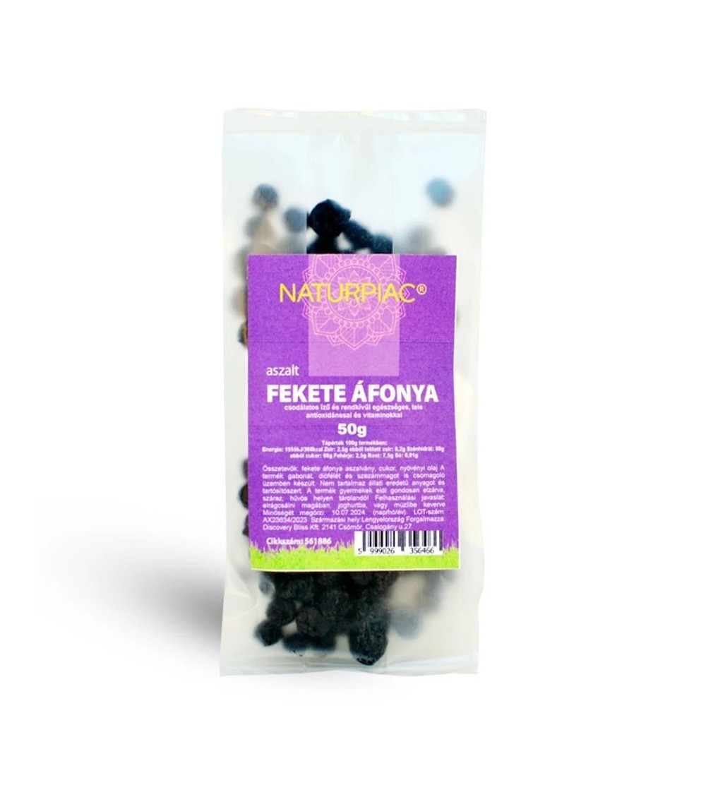 Aszalt fekete áfonya 50g NaturPiac