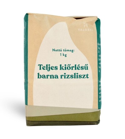 Valoryz barna rizsliszt teljes kiőrlésű gluténmentes 1kg