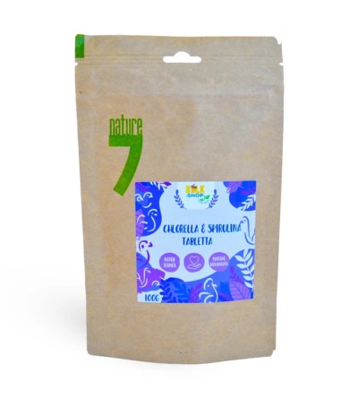Bulkshop chlorella & spirulina tabletta 500mg 100g