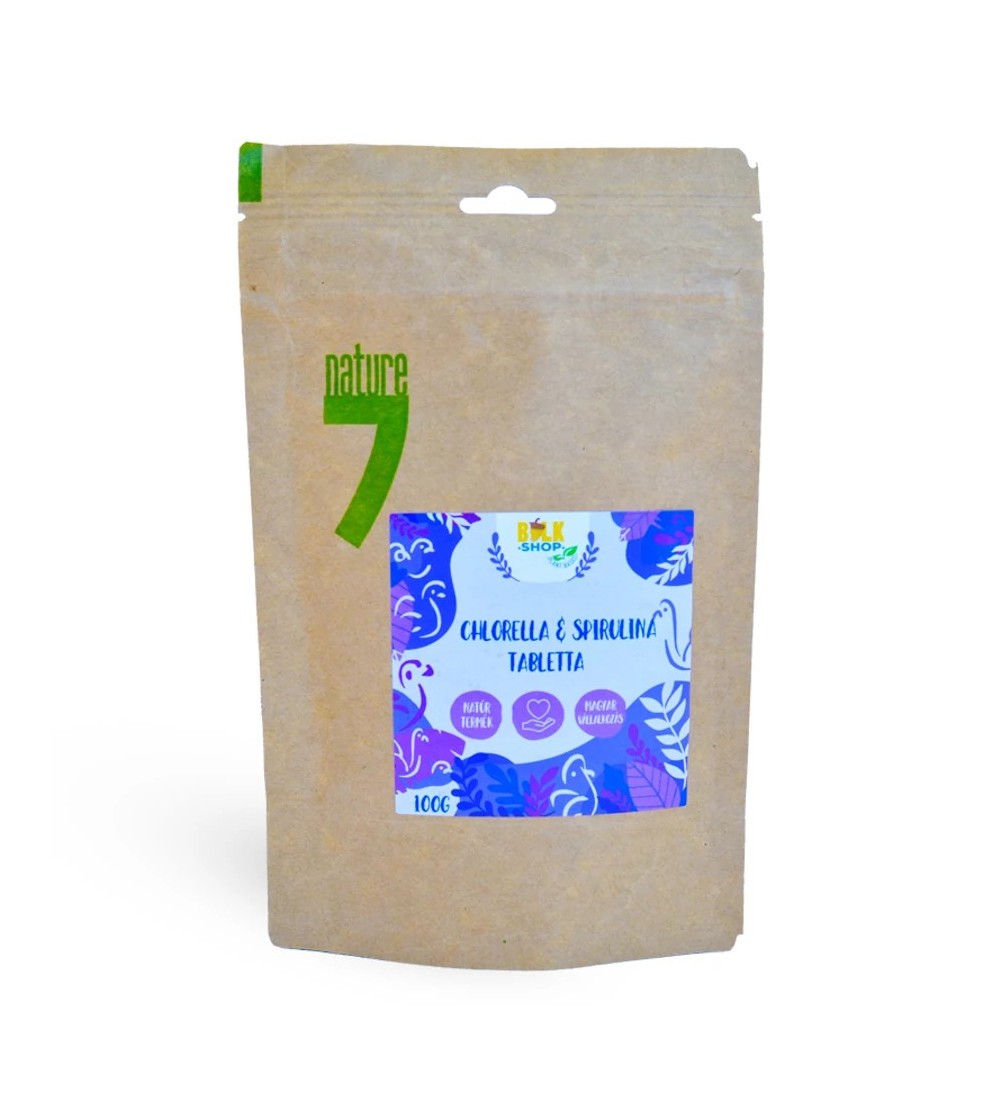 Bulkshop chlorella & spirulina tabletta 500mg 100g