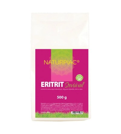 Naturpiac négyszeres erősségű cukorhelyettesítő (eritrit steviával) 500g
