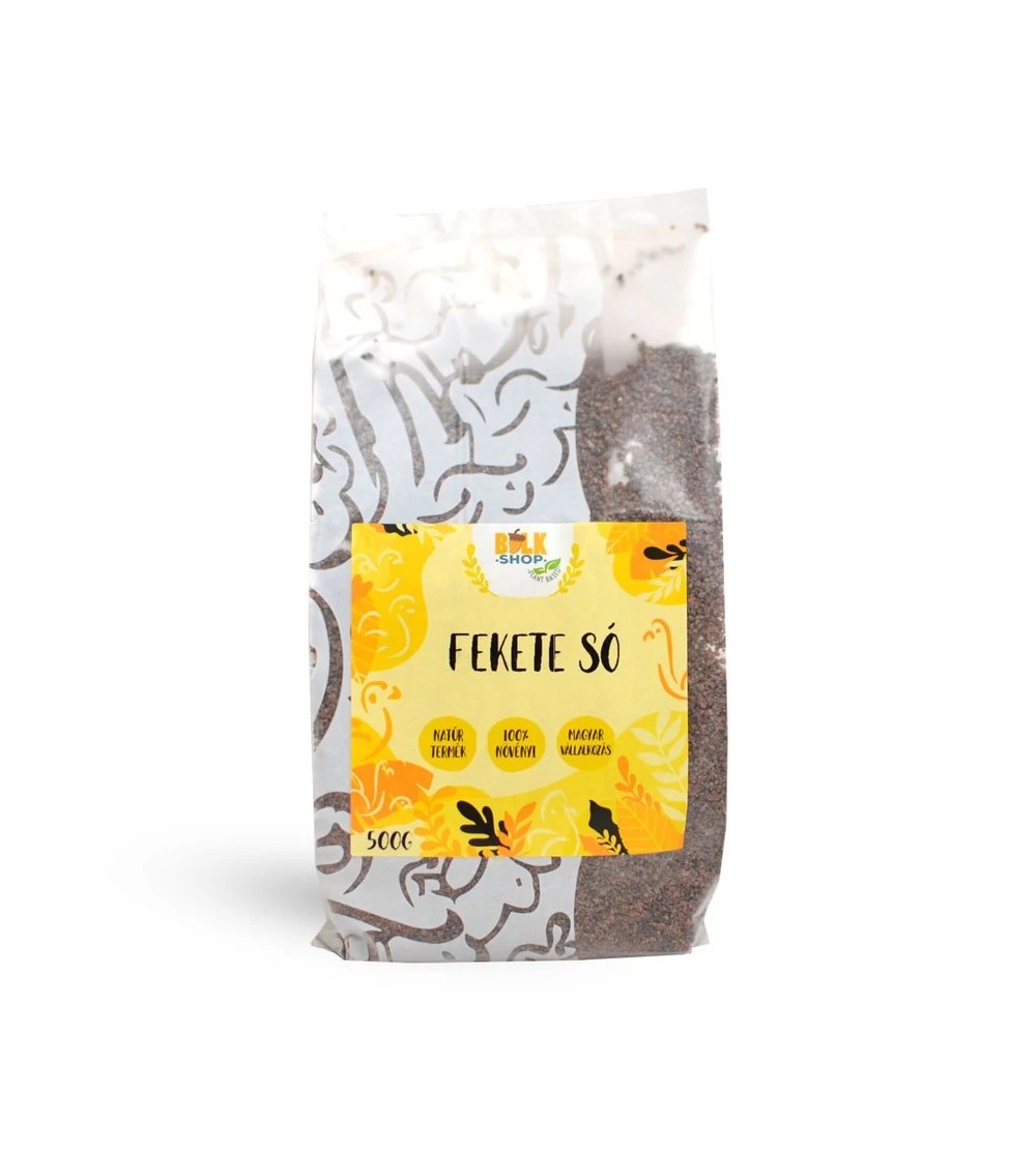 Bulkshop fekete só finom 500g