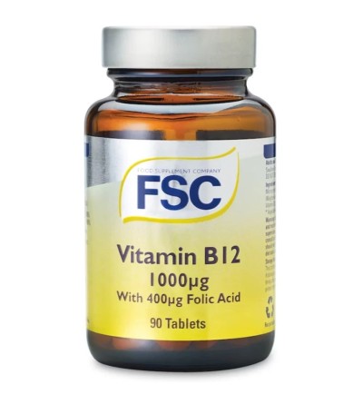 FSC B12 vitamin 1000μg, folsavval, 90db