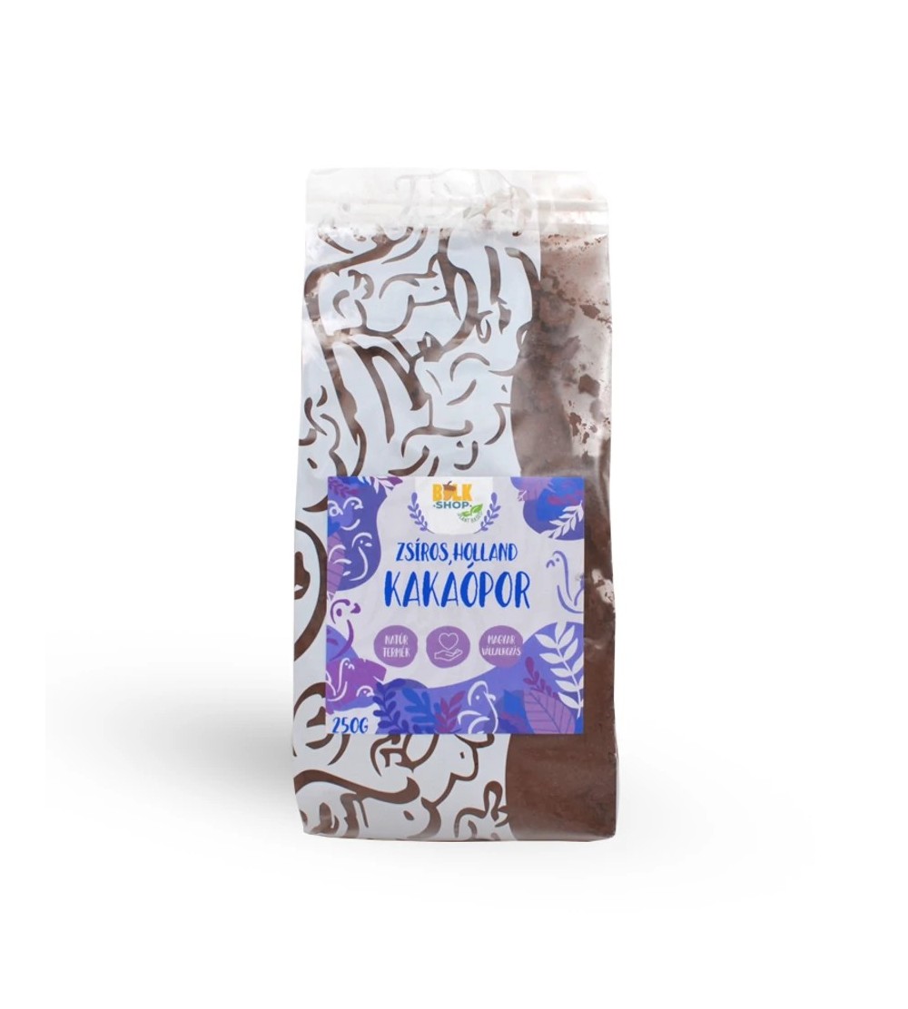 Bulkshop kakaópor, zsíros, alkalizált 20-22%, 250g