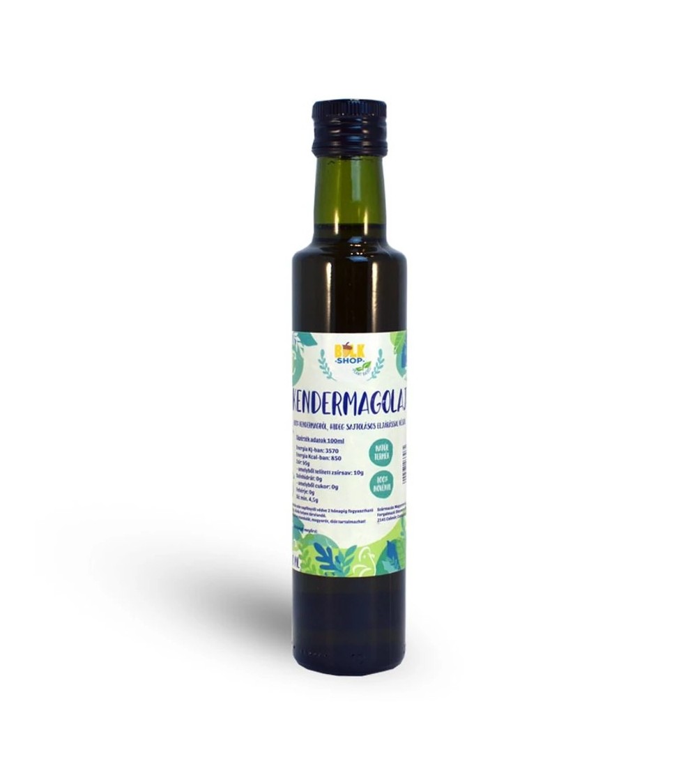 Bulkshop kendermagolaj 250 ml hidegen sajtolt