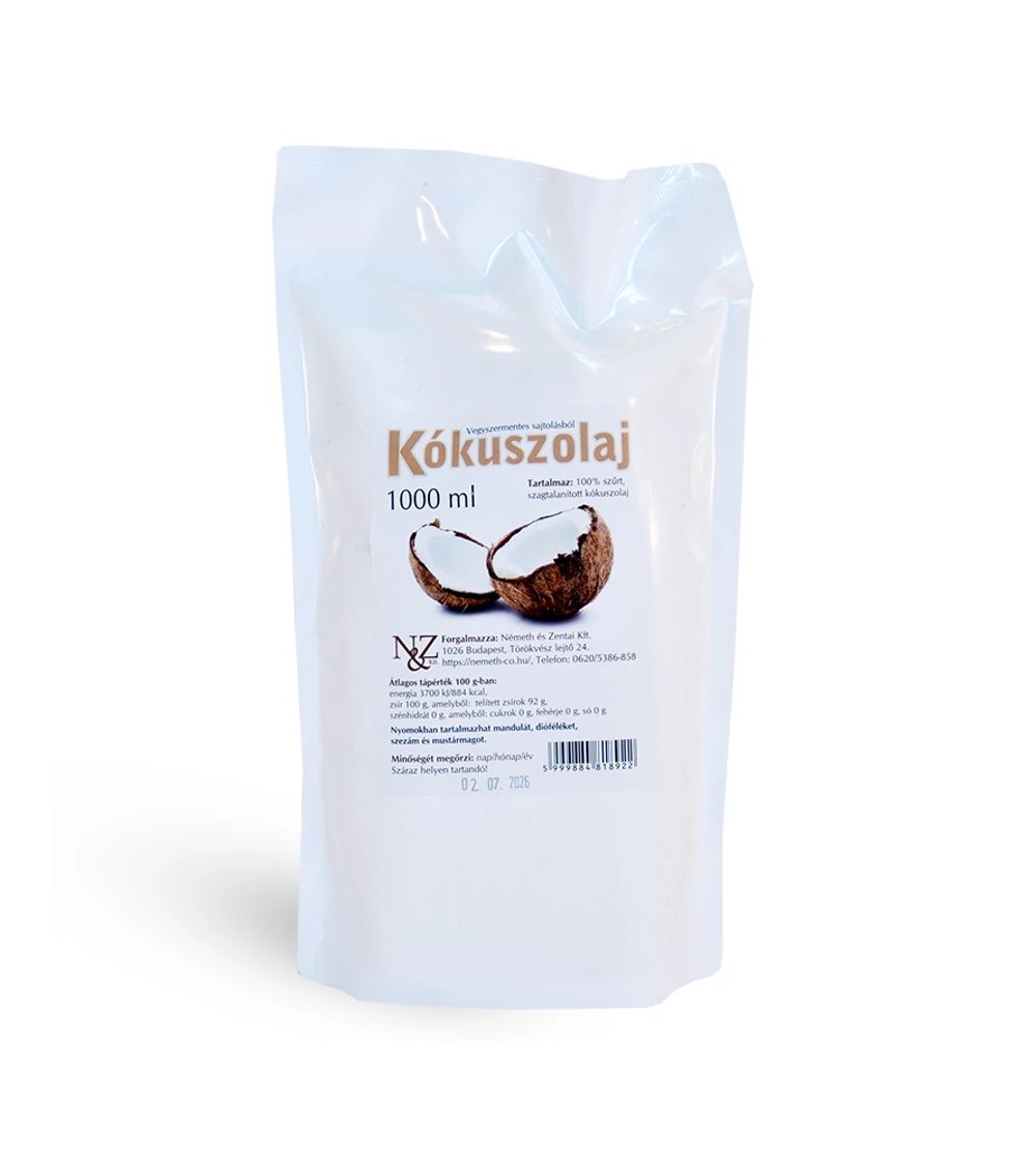 N&Z Kókuszolaj 1000ml (tasakos)