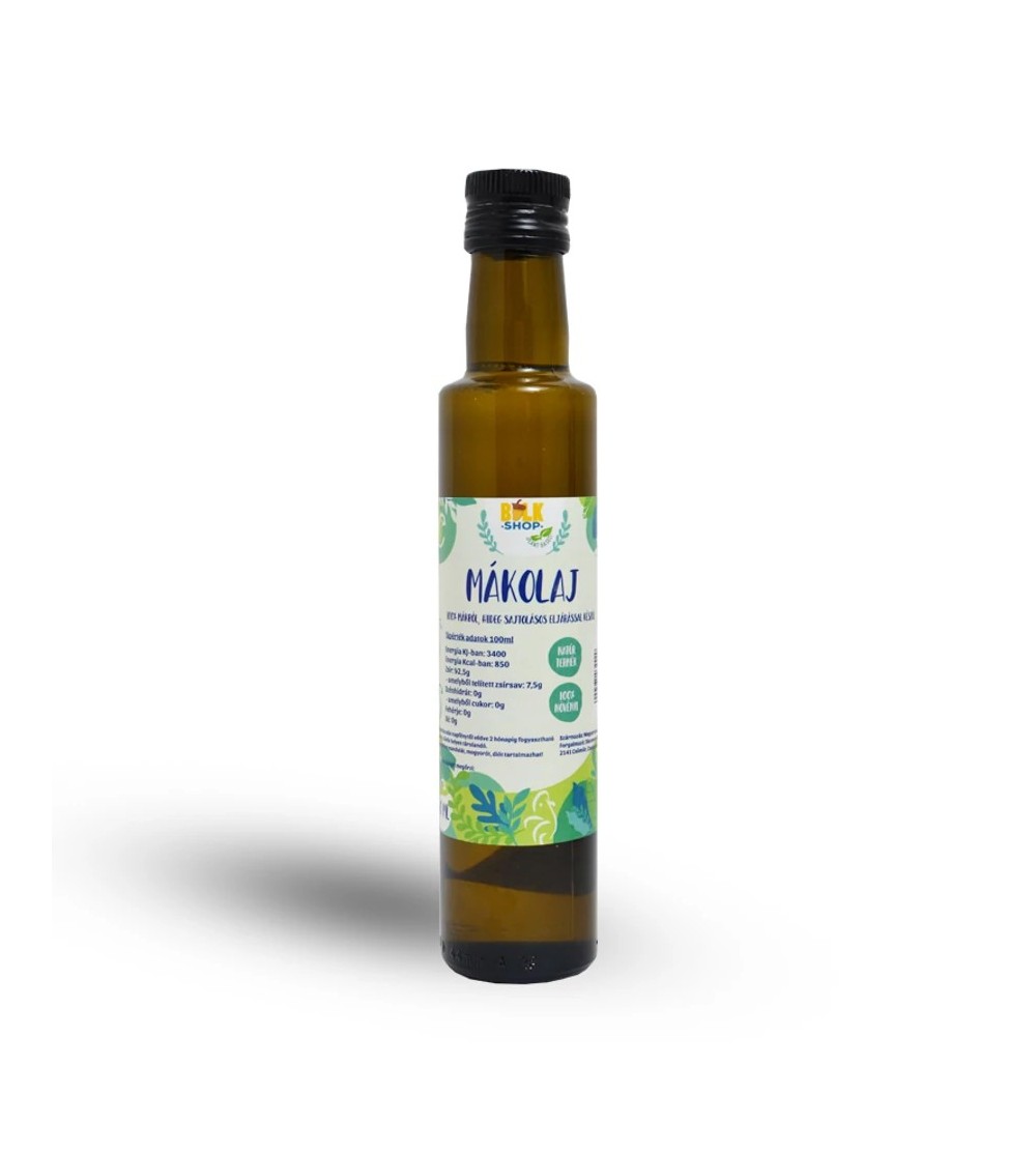 Bulkshop mákolaj hidegen sajtolt, 250 ml