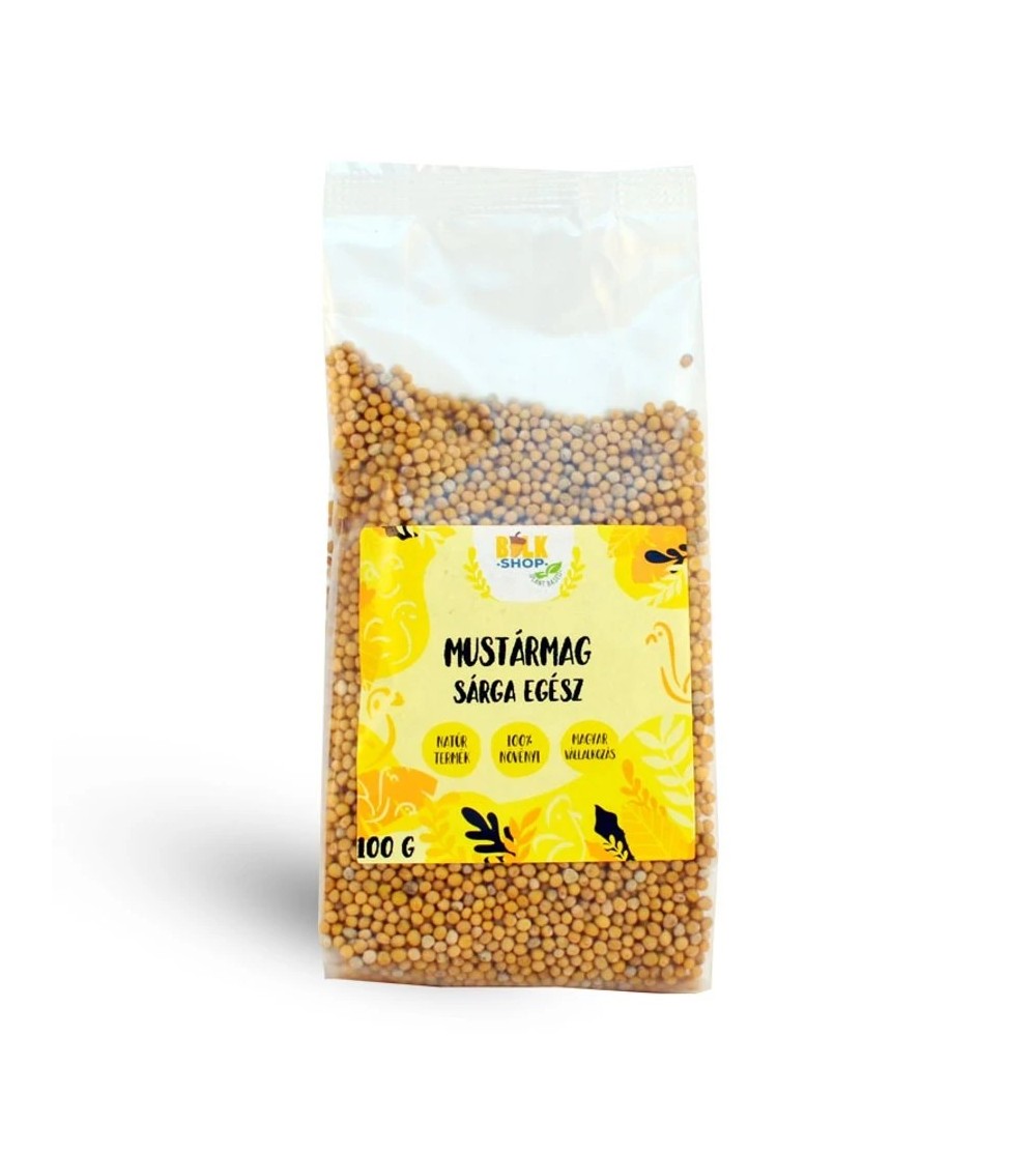 Bulkshop mustármag sárga, egész 100g
