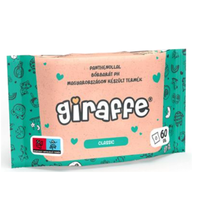 Giraffe nedves törlőkendő 60db CLASSIC