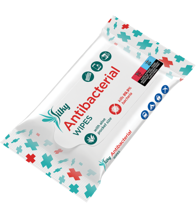 Silky Antibacterial 10 lapos visszazárható antibakteriális törlőkendő