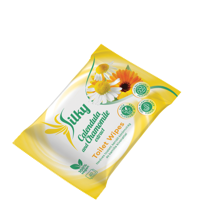 Silky Toalett 40 lapos 100% lebomló nedves toalettkendő kamilla kivonattal