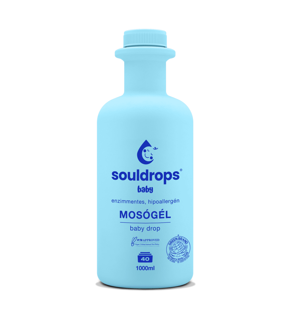 Souldrops baby drop hipoallergén-szenzitív mosógél babaruhákhoz (1000 ml)