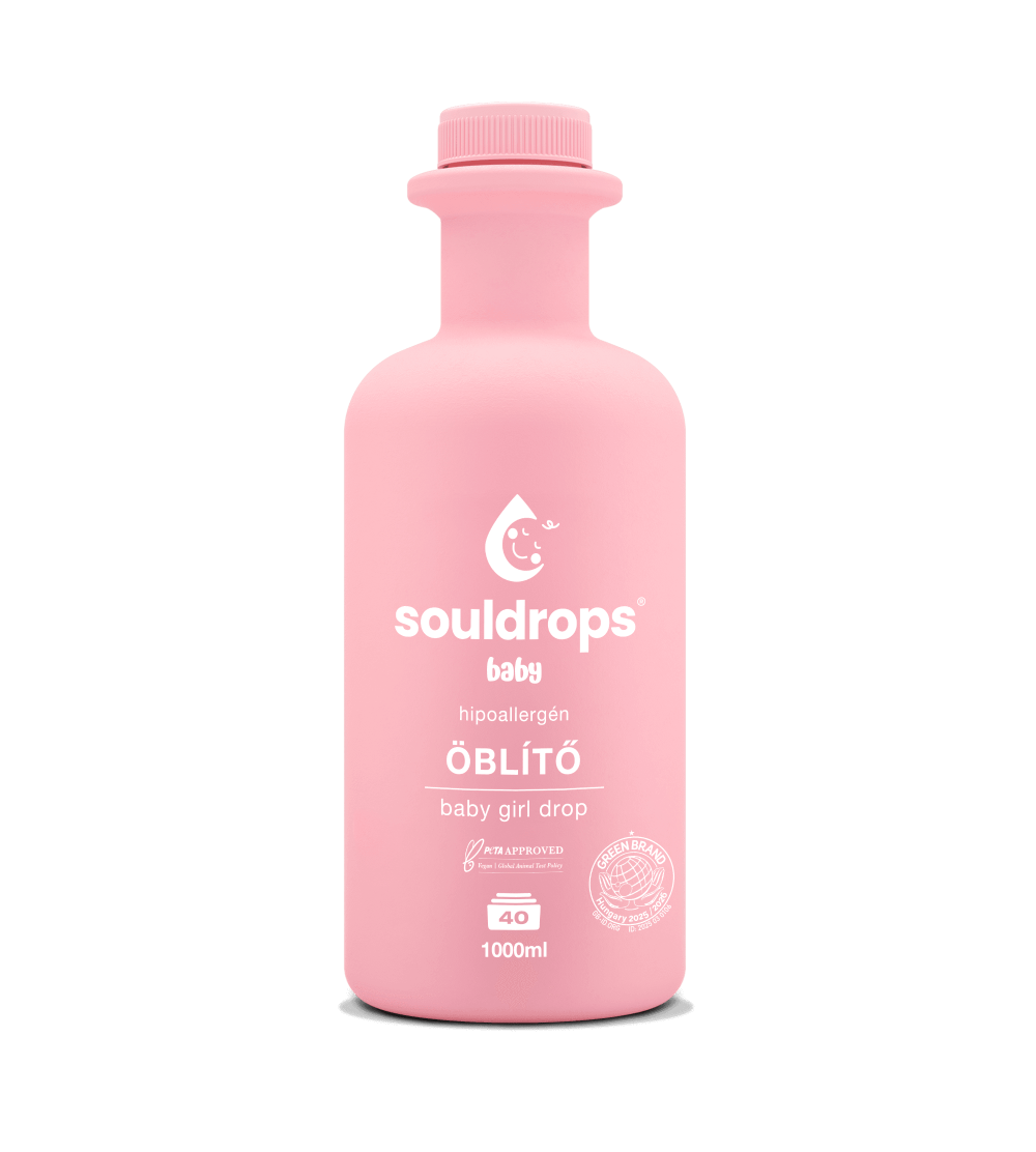 Souldrops baby girl drop hipoallergén-szenzitív textilöblítő babaruhákhoz (1000 ml)
