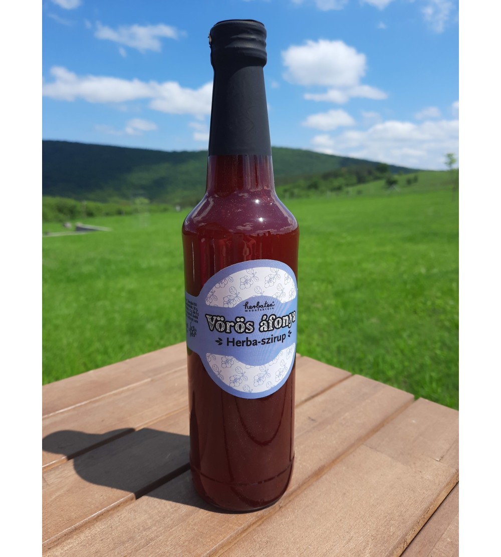 HM Prémium VÖRÖS ÁFONYA gyümölcs szörp/szirup 500ml