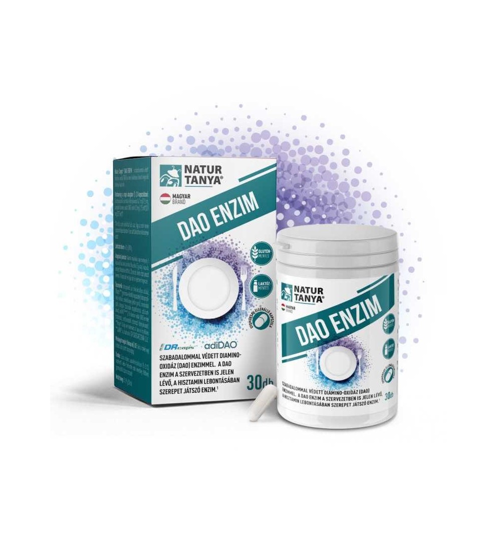 Natur Tanya® DAO ENZIM - hisztamin diétához (30 db)