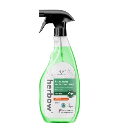 Herbow Általános felülettisztító Probiotikus Spray & Wipe zöld alma illattal 500ml